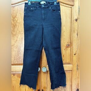 Size 8 black kick crop denim